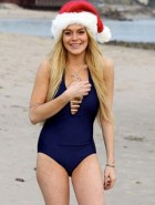 Lindsay Lohan swimsuit santa Lindsay Lohan swimsuit santa