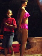 Rihanna pink bikini