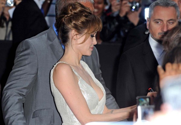 Angelina Jolie cleavage