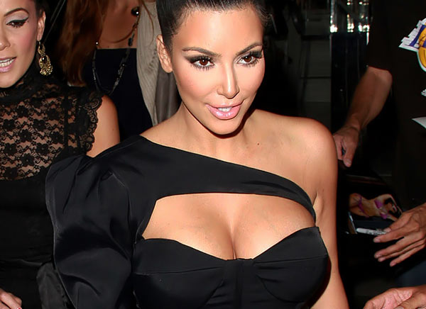 Kim Kardashian Big Tits And Huge Cleavage