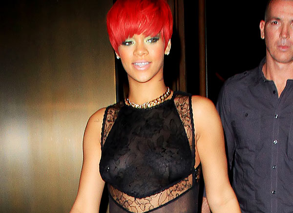 Rihanna see thru dress