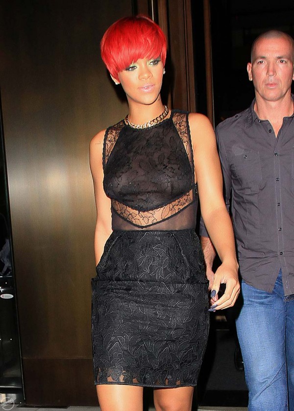 Rihanna see thru dress Rihanna see thru dress