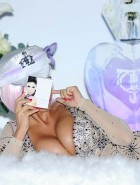 Katie Price boobs promotes perfume