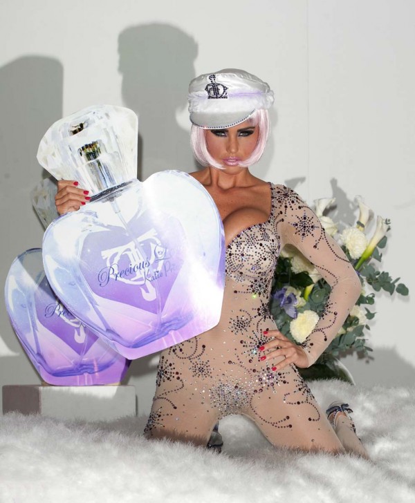 Katie Price boobs promotes perfume