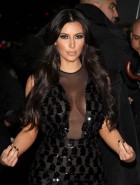 Kim Kardashian see through cleavage