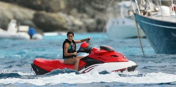 Salma Hayek bikini jet ski