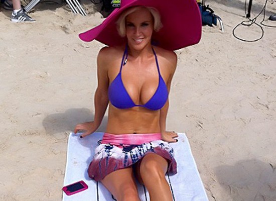 Someone has got an excellent idea to put Jenny McCarthy in a bikini and