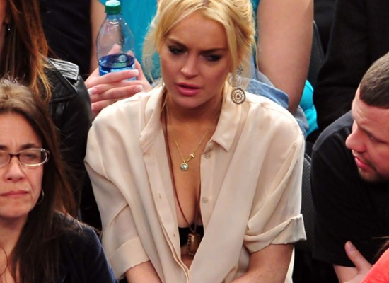 Lindsay Lohan cleavage