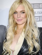 Lindsay Lohan braless cleavage