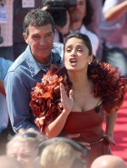 Salma Hayek cleavage and pokies