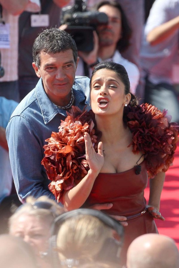 Salma Hayek cleavage and pokies Salma Hayek cleavage and pokies