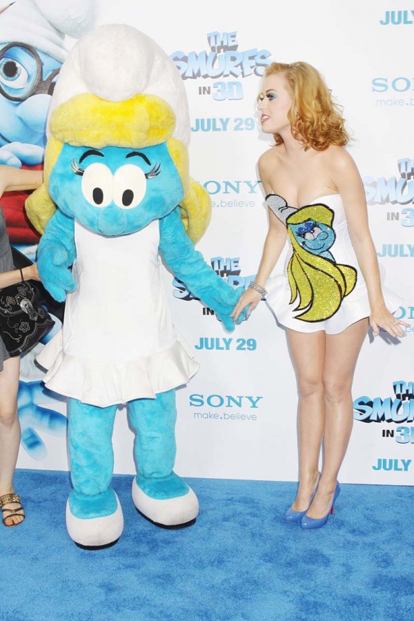 Katy Perry smurfs premiere Katy Perry smurfs premiere