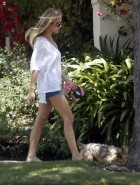 Kristin Cavallari walking dog