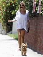 Kristin Cavallari walking dog
