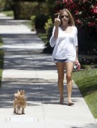 Kristin Cavallari walking dog