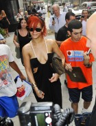 Rihanna braless cleavage