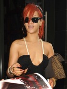 Rihanna braless cleavage