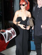 Rihanna braless cleavage