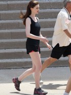 Anne Hathaway leggy