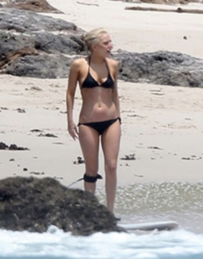 Lady Gaga bikini surfing