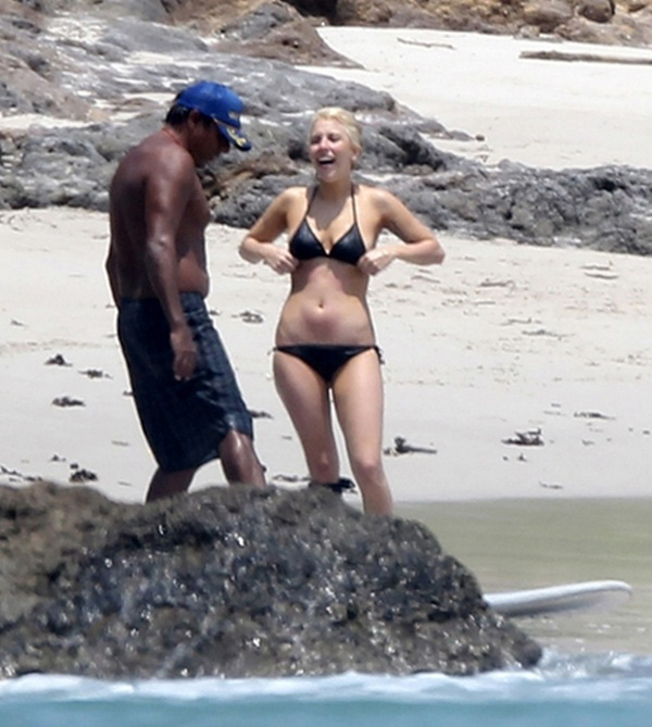 Lady Gaga bikini surfing