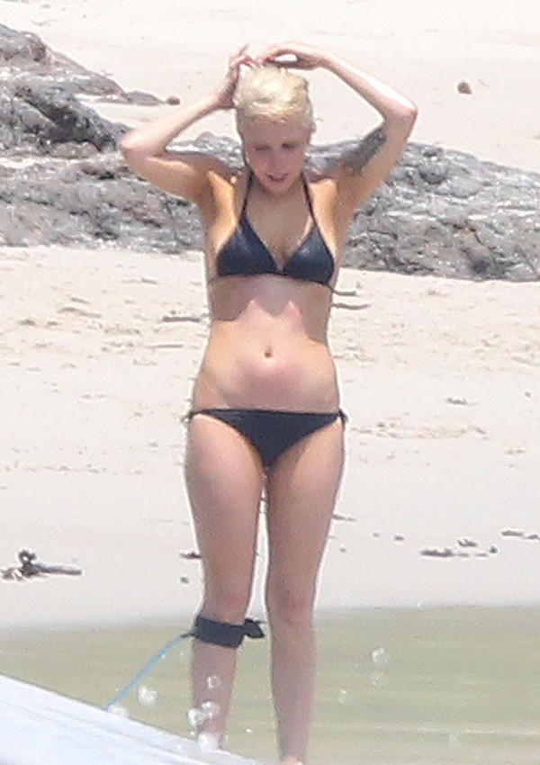 Lady Gaga bikini surfing