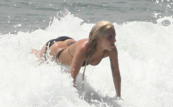 Lady Gaga bikini surfing Lady Gaga bikini surfing