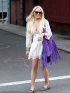Lindsay Lohan cleavage white