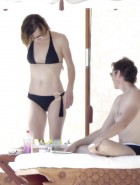 Milla Jovovich topless bikini