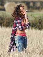 Rihanna topless filming music video