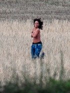 Rihanna topless filming music video