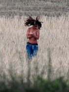 Rihanna topless filming music video