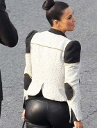 Kim Kardashian leather booty