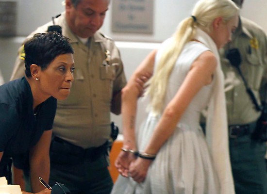 Lindsay Lohan handcuffed