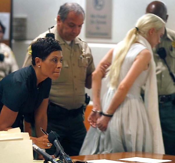 Lindsay Lohan handcuffed