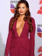 Demi Lovato braless cleavage