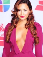 Demi Lovato braless cleavage