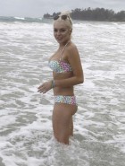 Lindsay Lohan bikini nipple slip