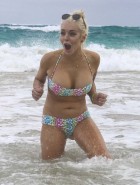 Lindsay Lohan bikini nipple slip