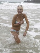 Lindsay Lohan bikini nipple slip