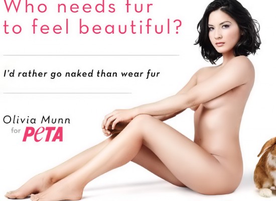 Olivia Munn nude for PETA
