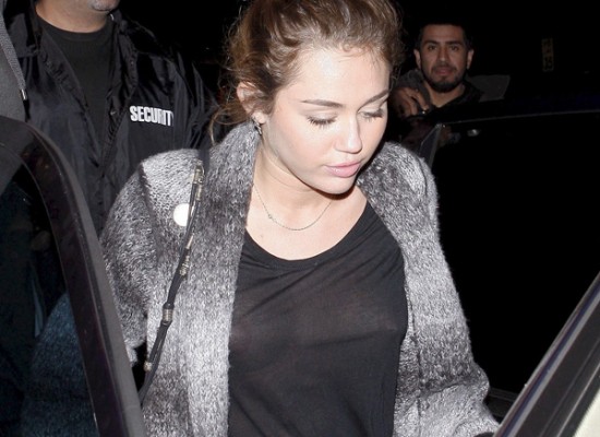Yes this is the first time we see Miley wearing see through top and no bra