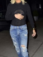 Rihanna see through top