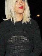 Rihanna see through top