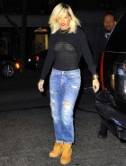 Rihanna see through top