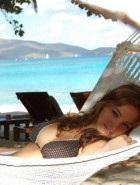 Kelly Brook bikini beach