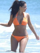 Kim Kardashian orange bikini