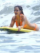 Kim Kardashian orange bikini