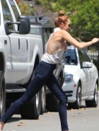 Miley Cyrus boobs pop out