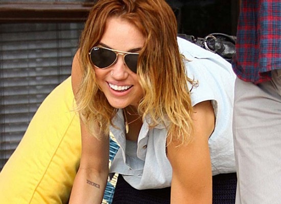 get a nice view of Miley Cyrus nipple slip outside her hotel in Miami
